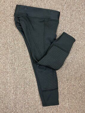 Horze Active JR Silicone Fleece Lined Winter Full Seat Tights Breeches
